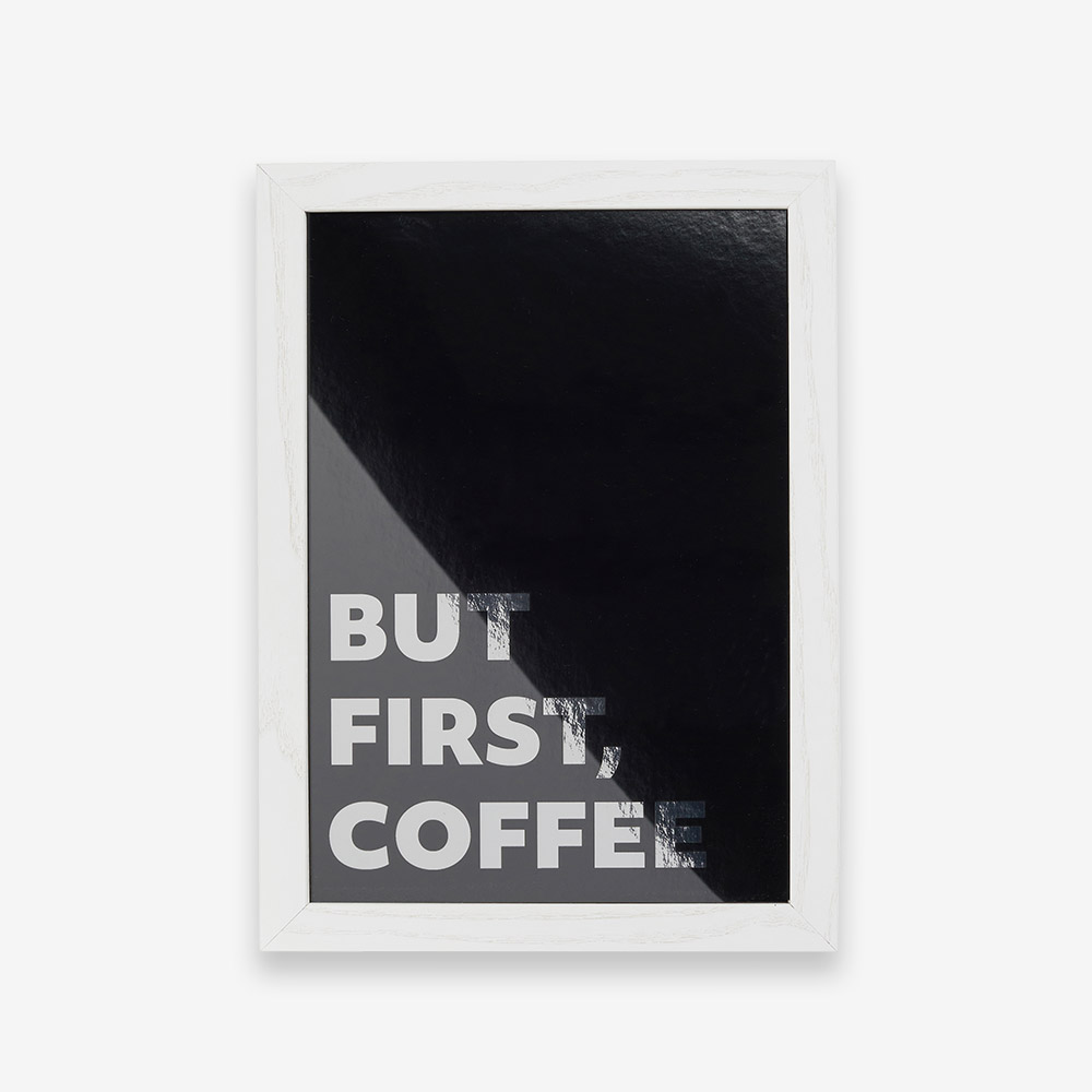 Prodigi framed silver metallic foil print